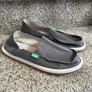 Sanuk DONNA HEMP Sidewalk Surfers Loafers Size 5 GRAY